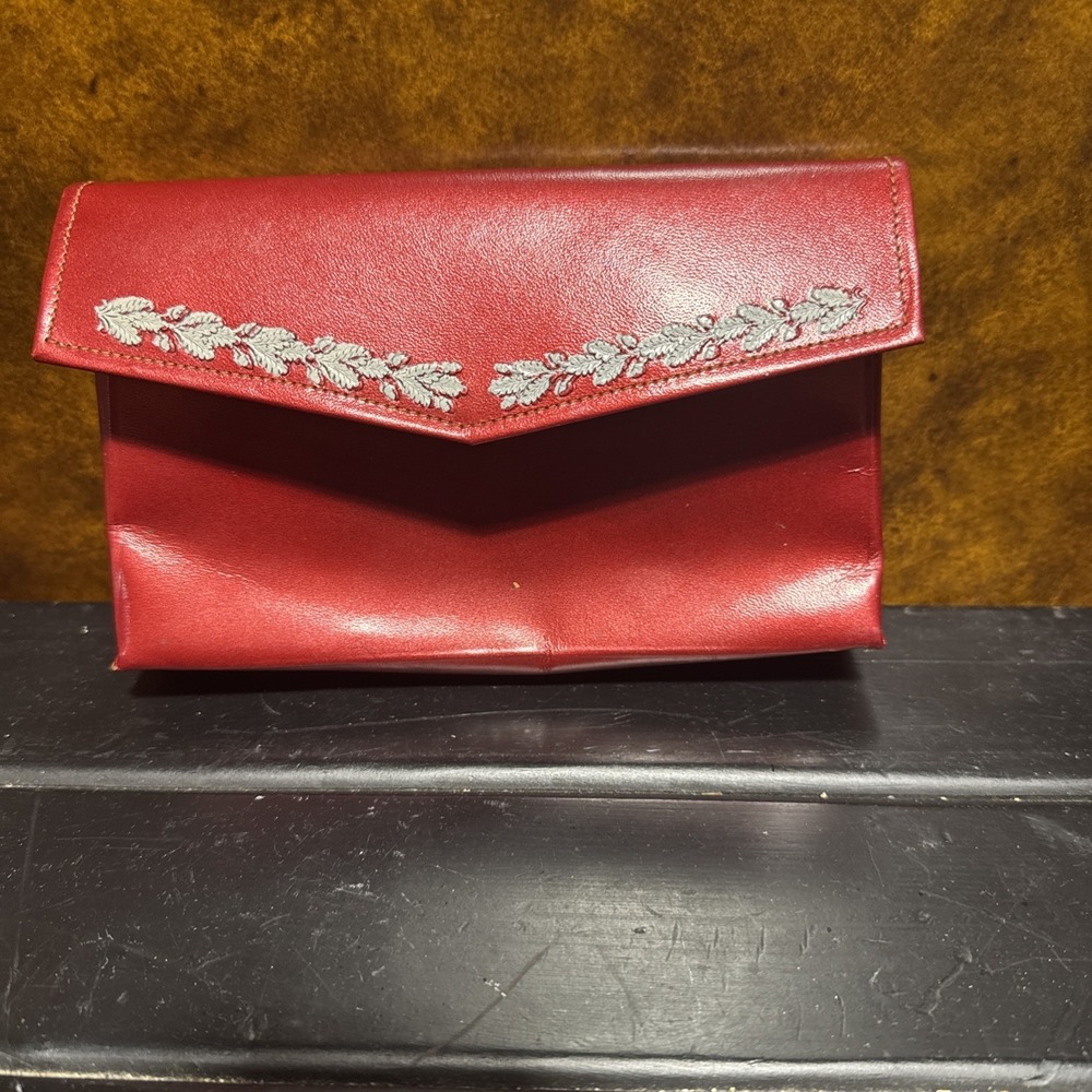 Vintage Kenton Leatherware Pearlized Cowhide Clutch NWOT With Change Purse! RARE